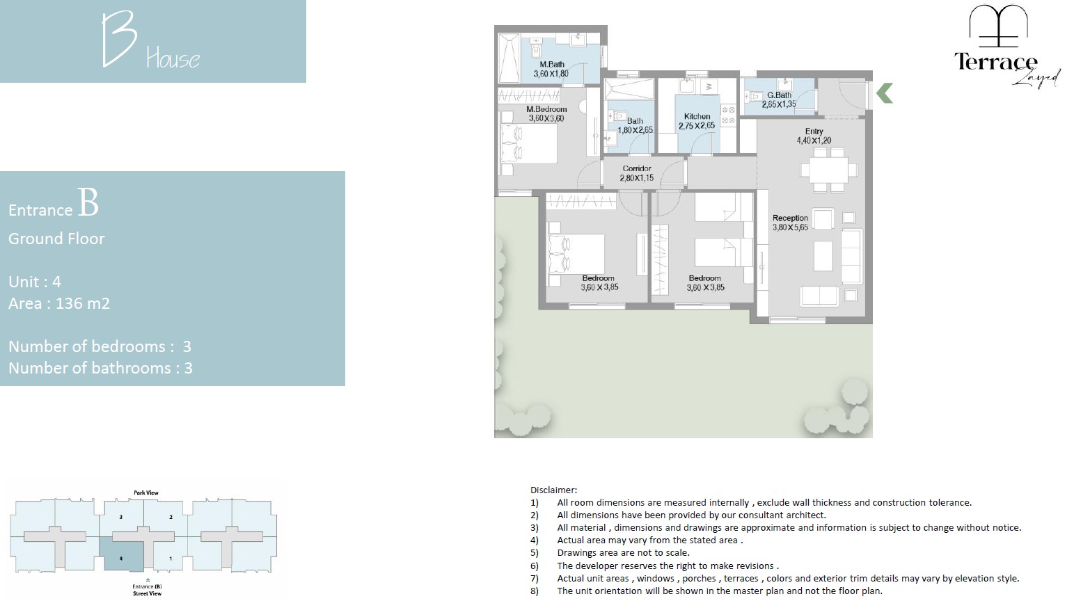 Floor plan for apartment at Terrace