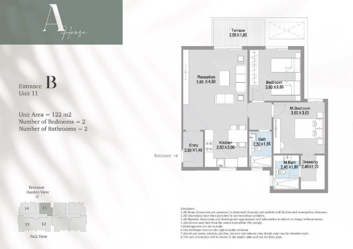 Floor plan for apartment at Terrace