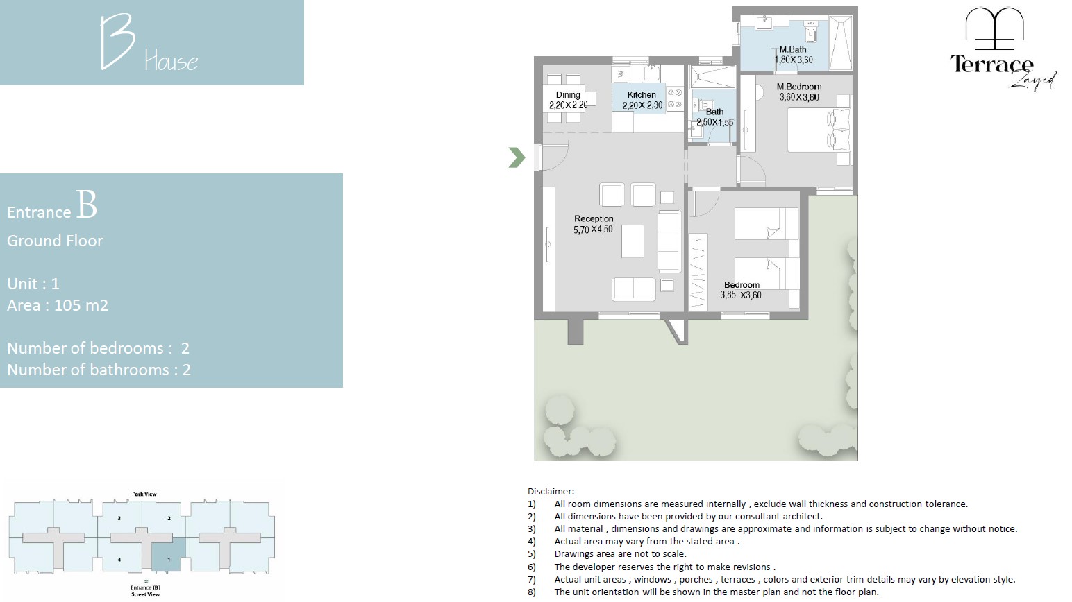 Floor plan for apartment at Terrace