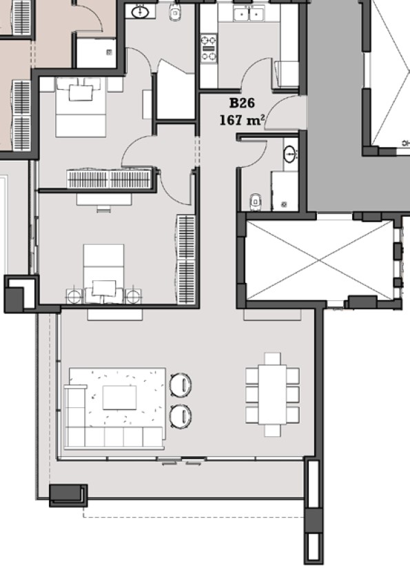 Floor plan for apartment at The View Waterway