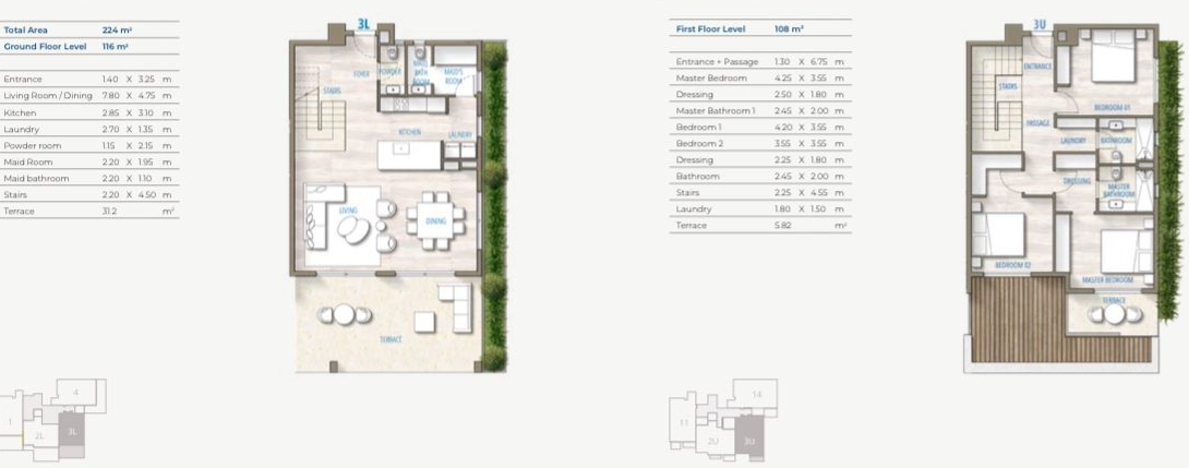 Floor plan for duplex at Southmed