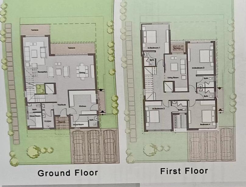 Floor plan for villa at Badya