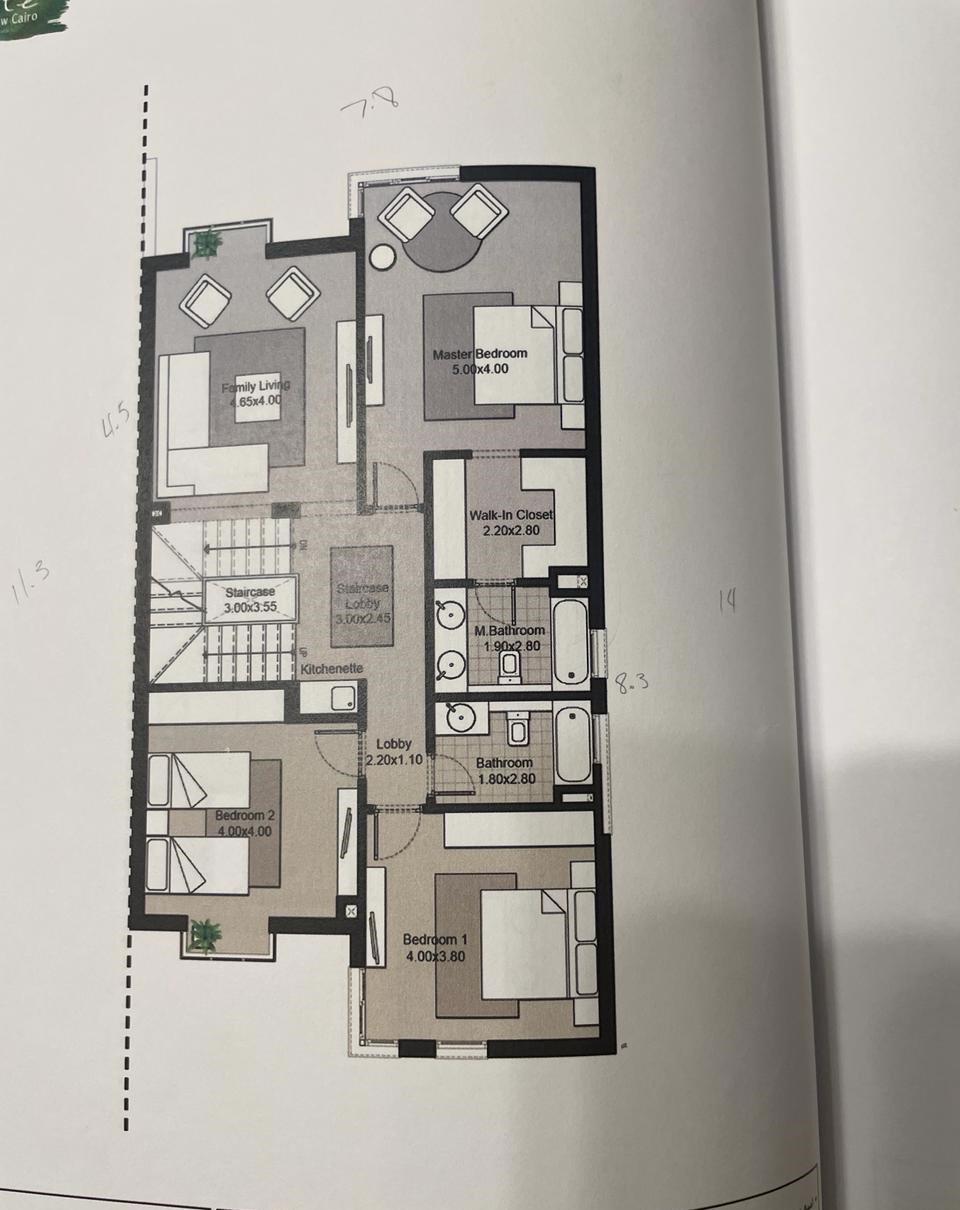 Floor plan for townhouse at Villette