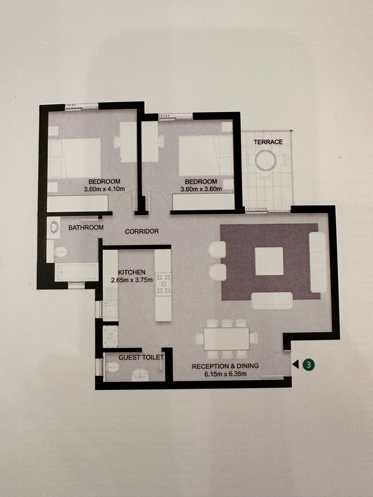Floor plan for apartment at VYE SODIC
