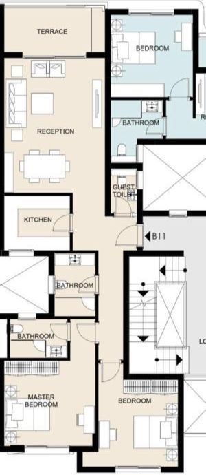 Floor plan for apartment at Palm Hills New Cairo