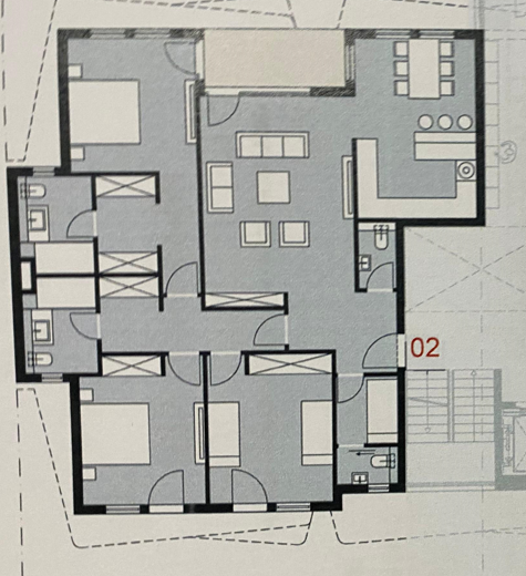 Floor plan for apartment at Badya