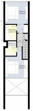 Floor plan for duplex at Fouka Bay
