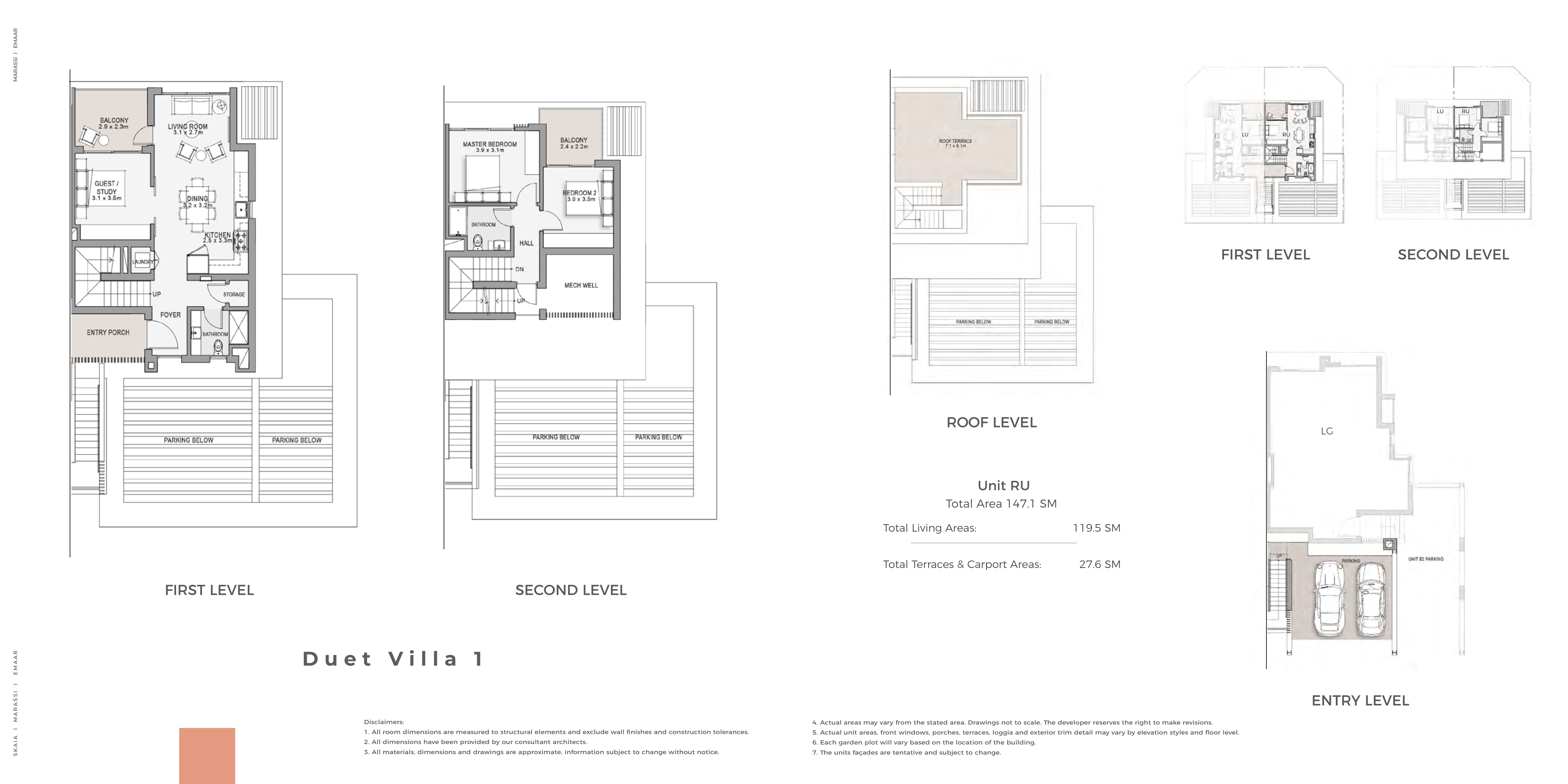 Floor plan for duplex at SKAIA  Marassi