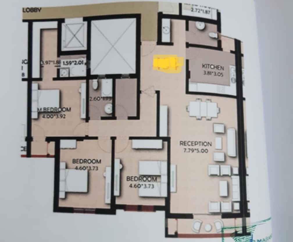 Floor plan for apartment at Green 5