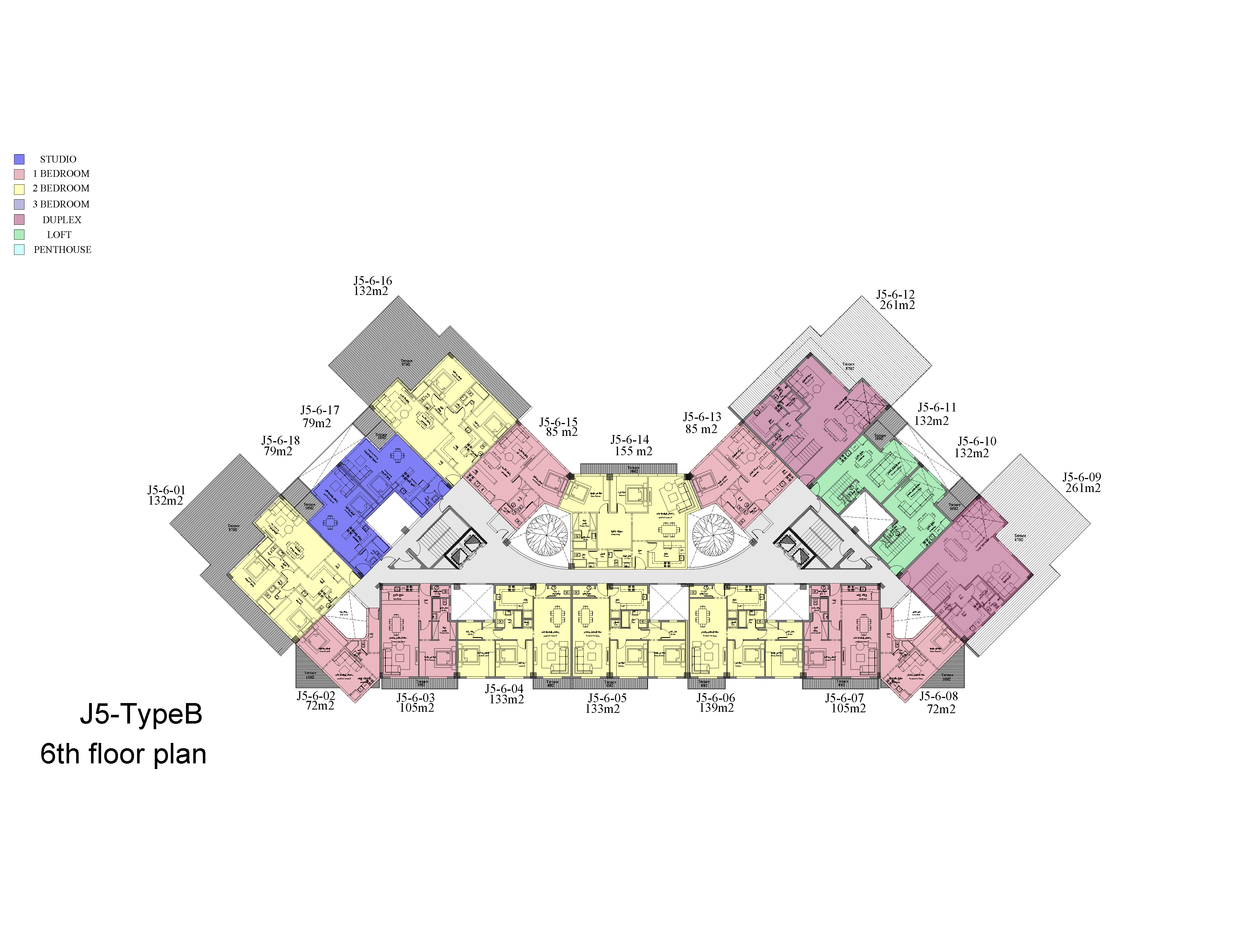 Floor plan for duplex at Jazebeya