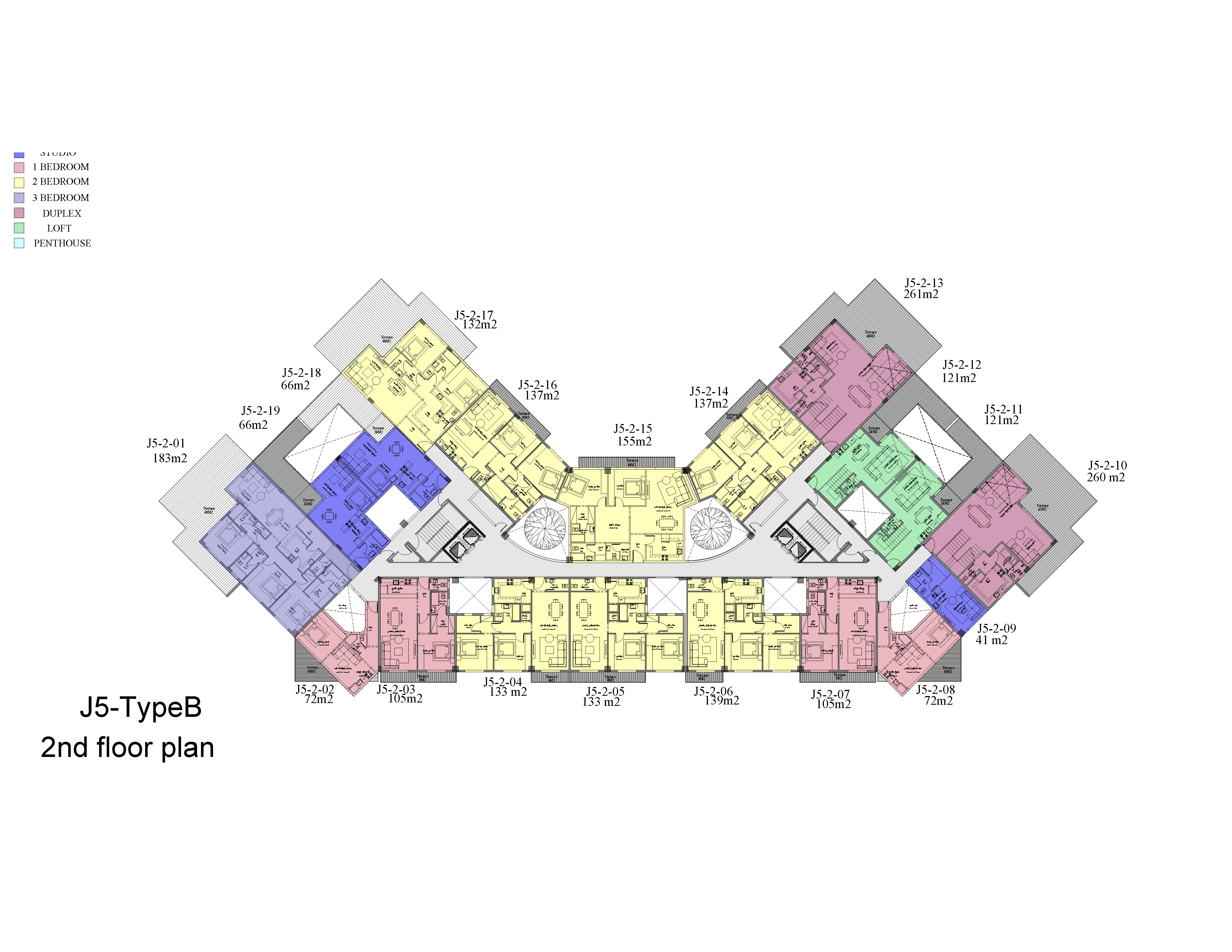 Floor plan for duplex at Jazebeya