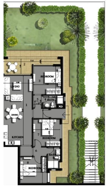 Floor plan for chalet at Jebal El Sokhna