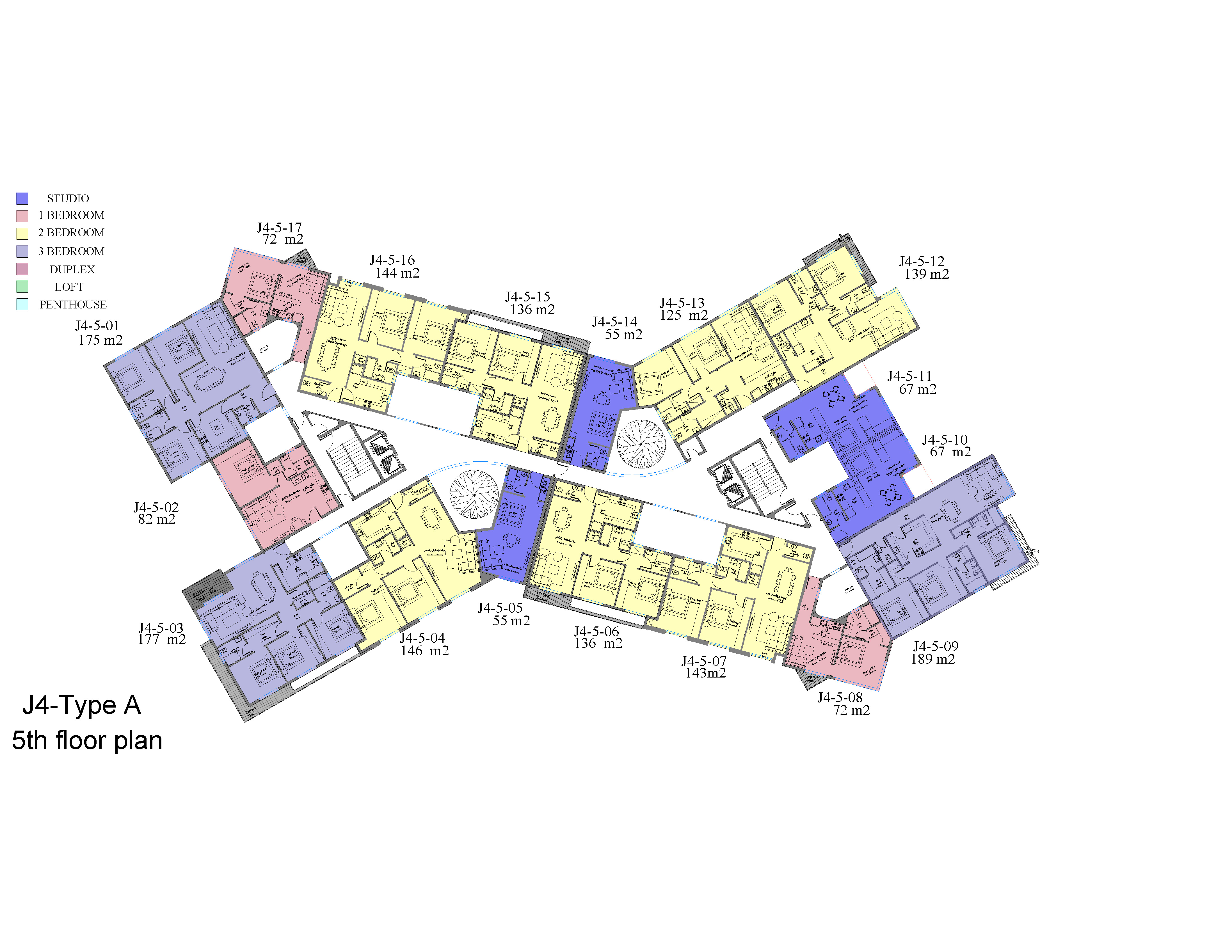 Floor plan for apartment at Jazebeya