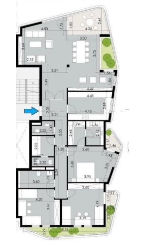 Floor plan for apartment at Badya