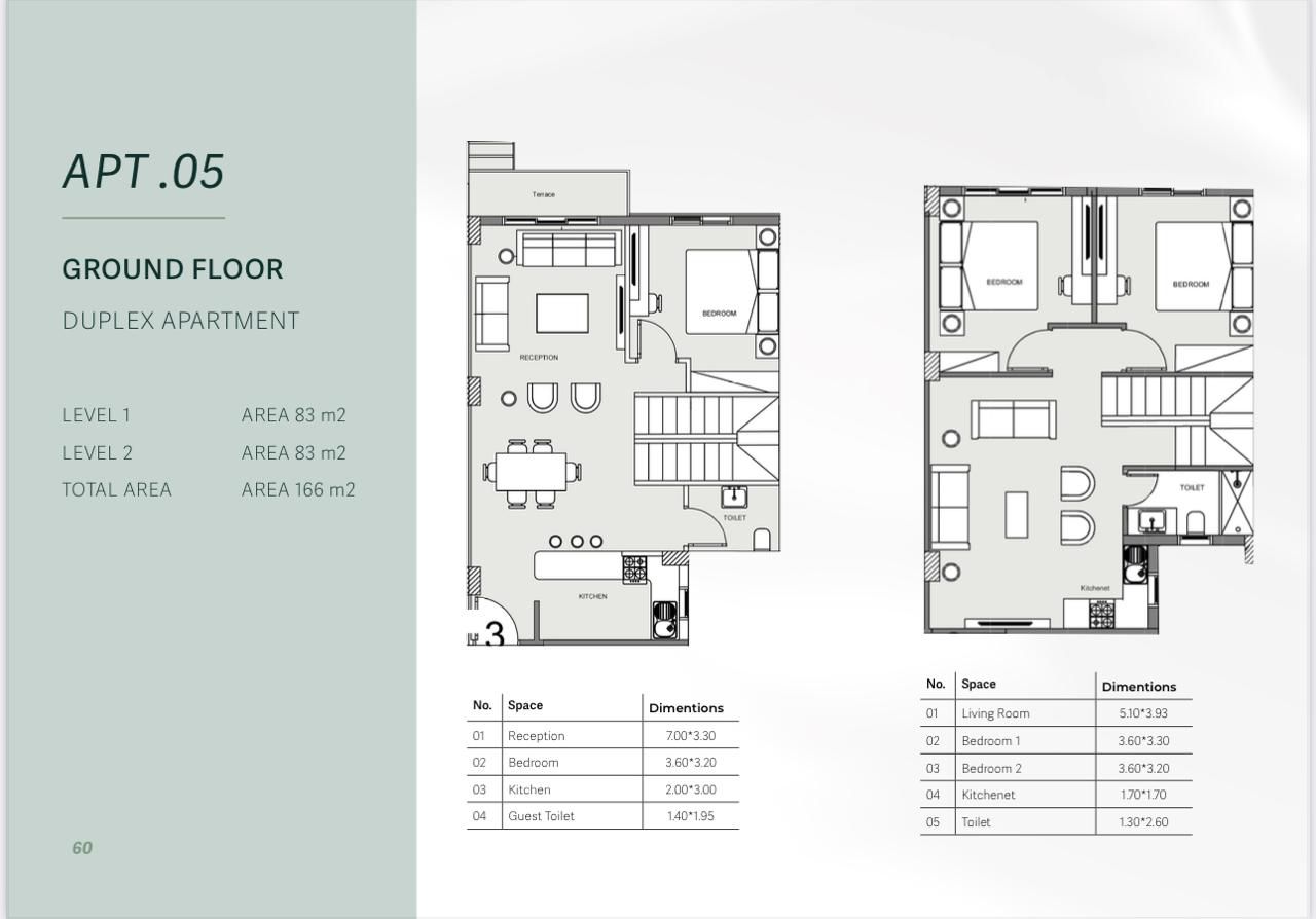 Floor plan for duplex at Rosail