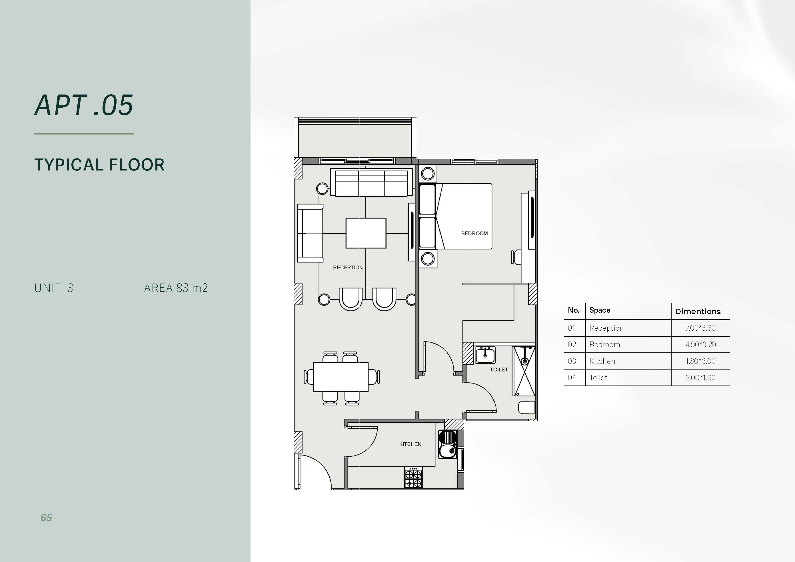 Floor plan for apartment at Rosail