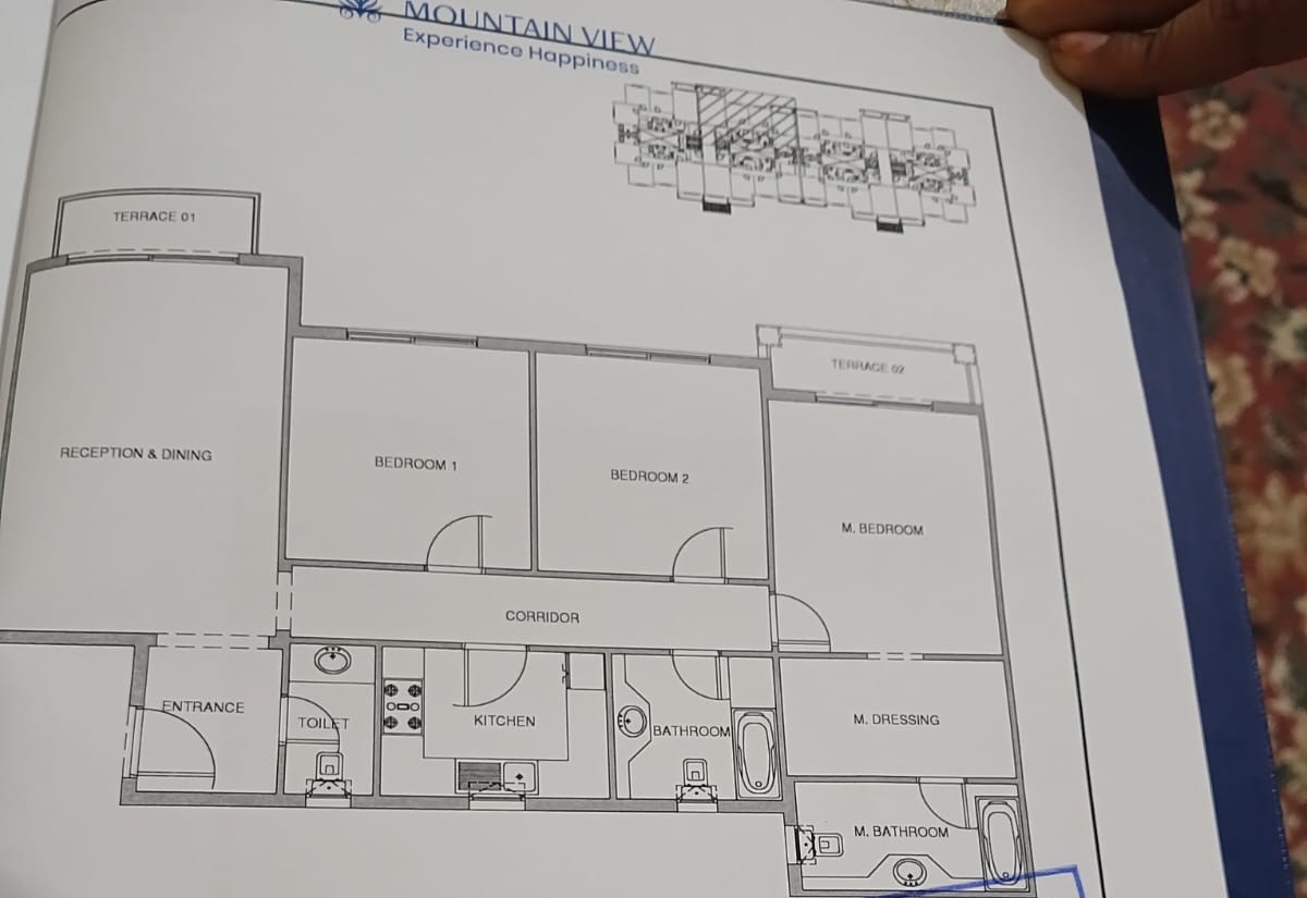 Floor plan for apartment at Aliva Mountain View Mostakbal City
