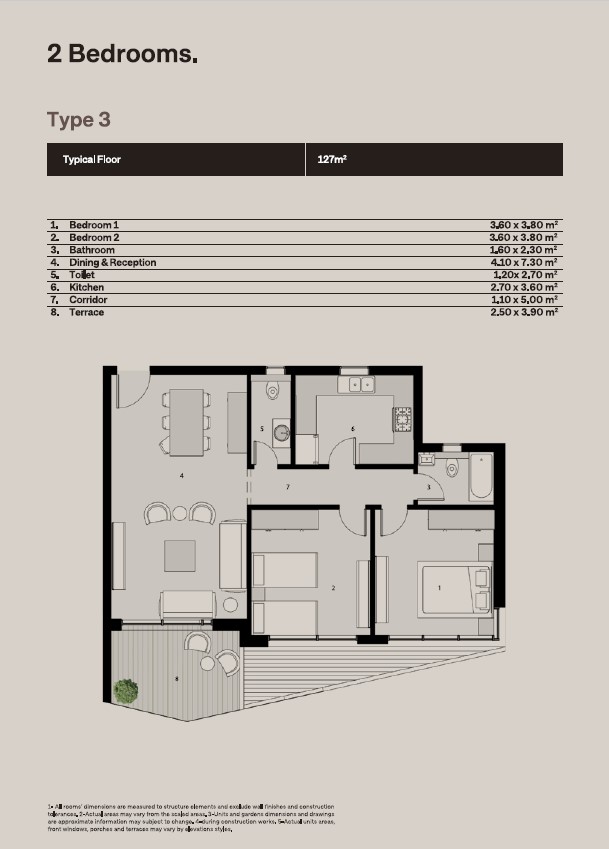 Floor plan for apartment at The Median Residences