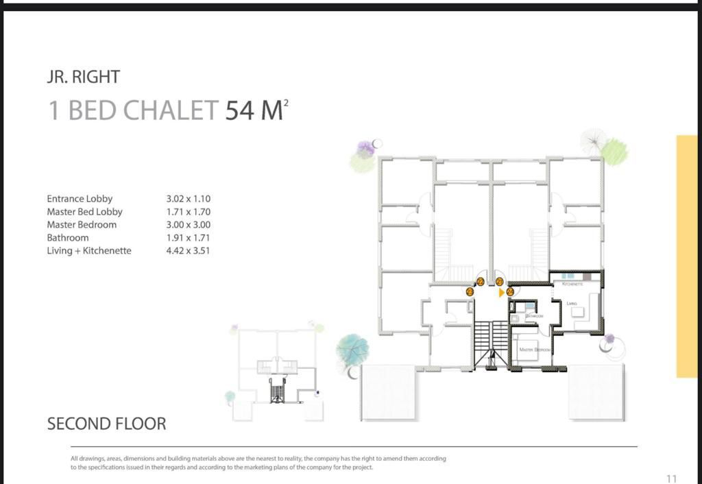Floor plan for chalet at Gaia