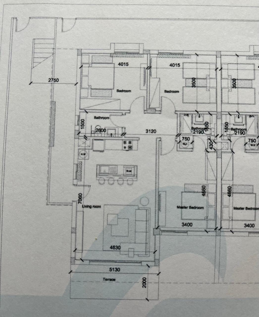 Floor plan for chalet at Fouka Bay