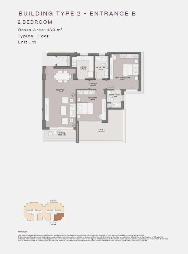 Floor plan for apartment at Club Hills Residence