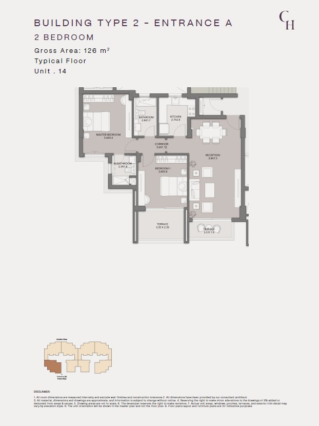 Floor plan for apartment at Club Hills Residence
