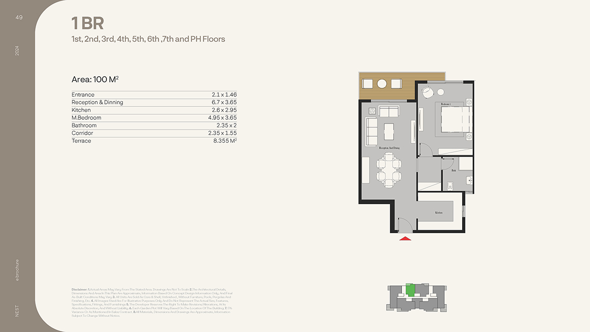 Floor plan for apartment at Nest