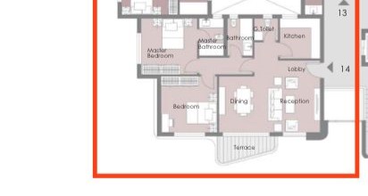 Floor plan for apartment at Palm Hills New Cairo