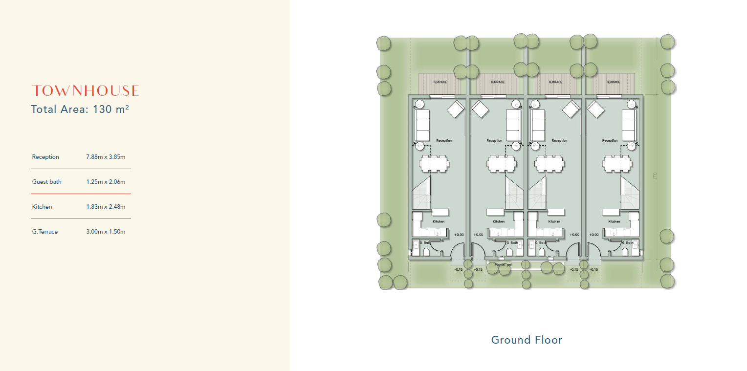 Floor plan for townhouse at Il Monte Galala