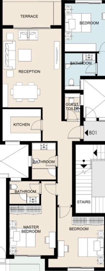 Floor plan for apartment at Palm Hills New Cairo