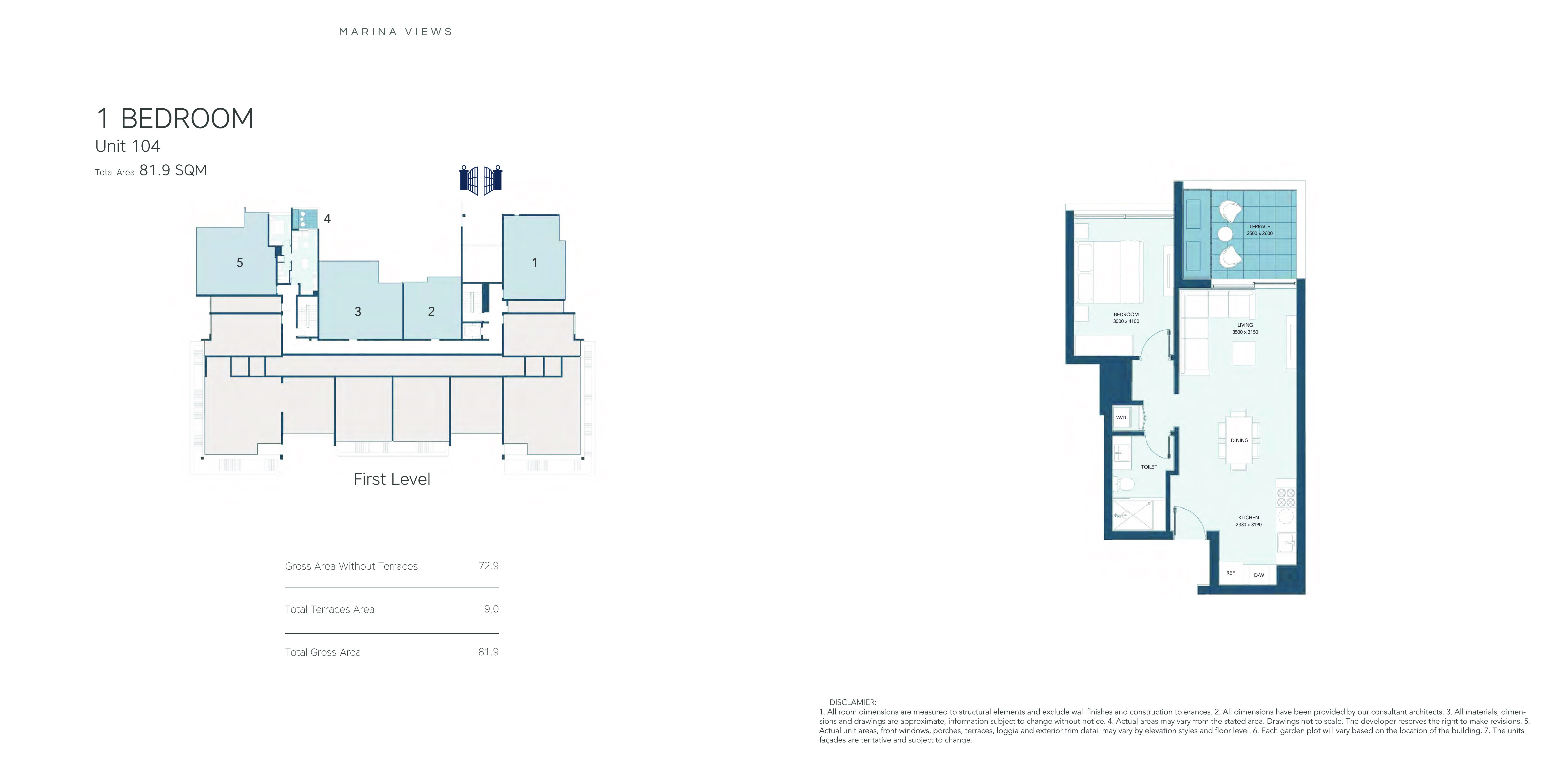Floor plan for apartment at Marassi