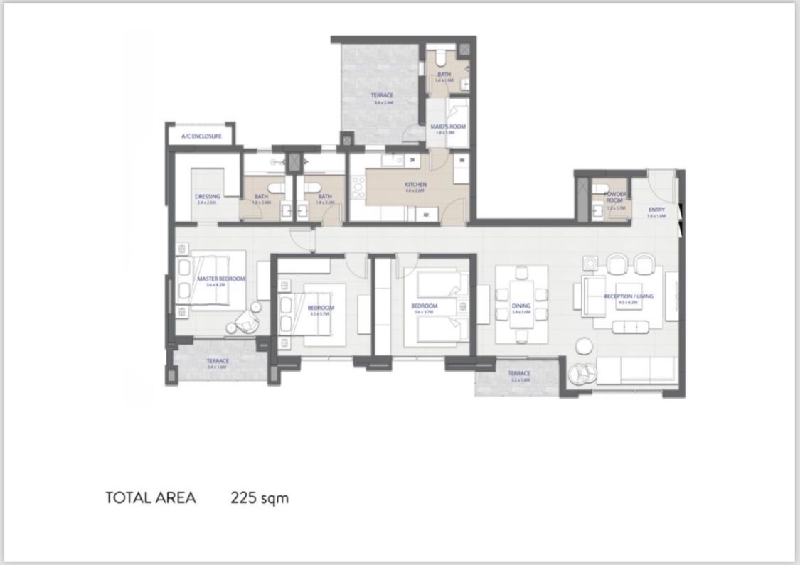 Floor plan for apartment at City Gate