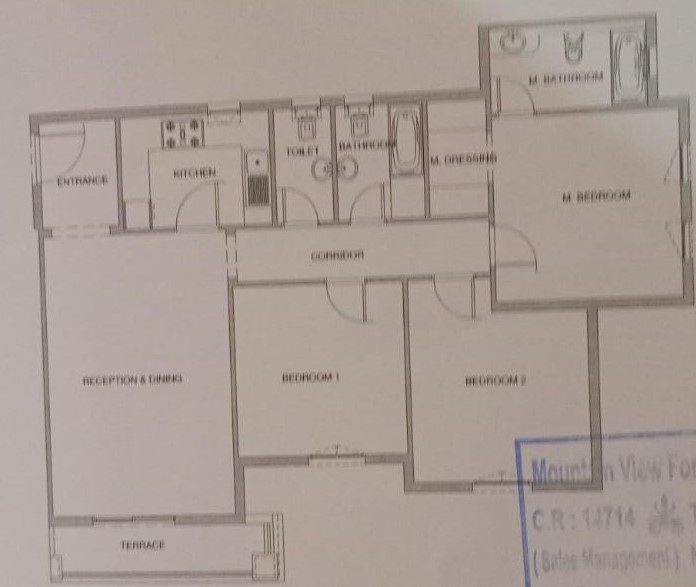 Floor plan for apartment at Aliva Mountain View Mostakbal City
