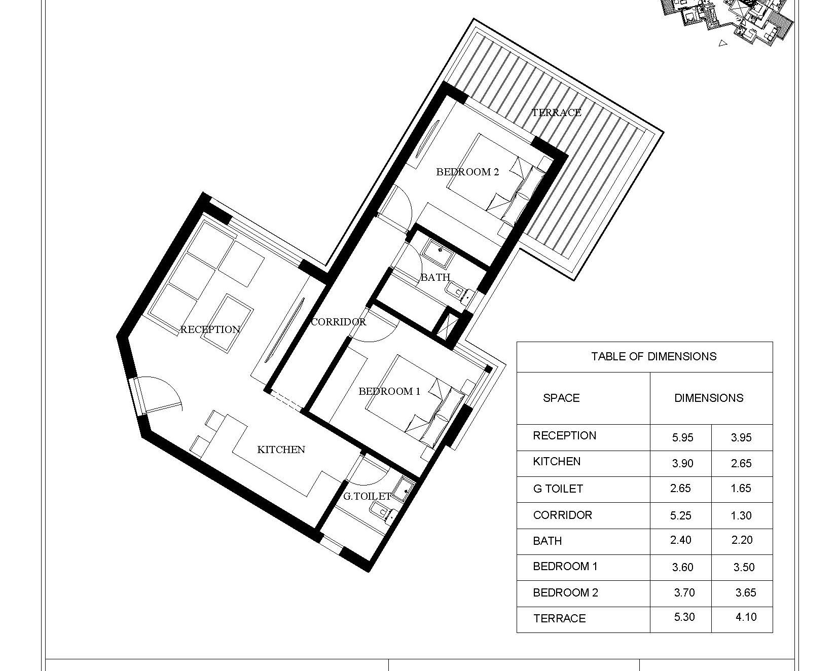 Floor plan for chalet at Shamasi