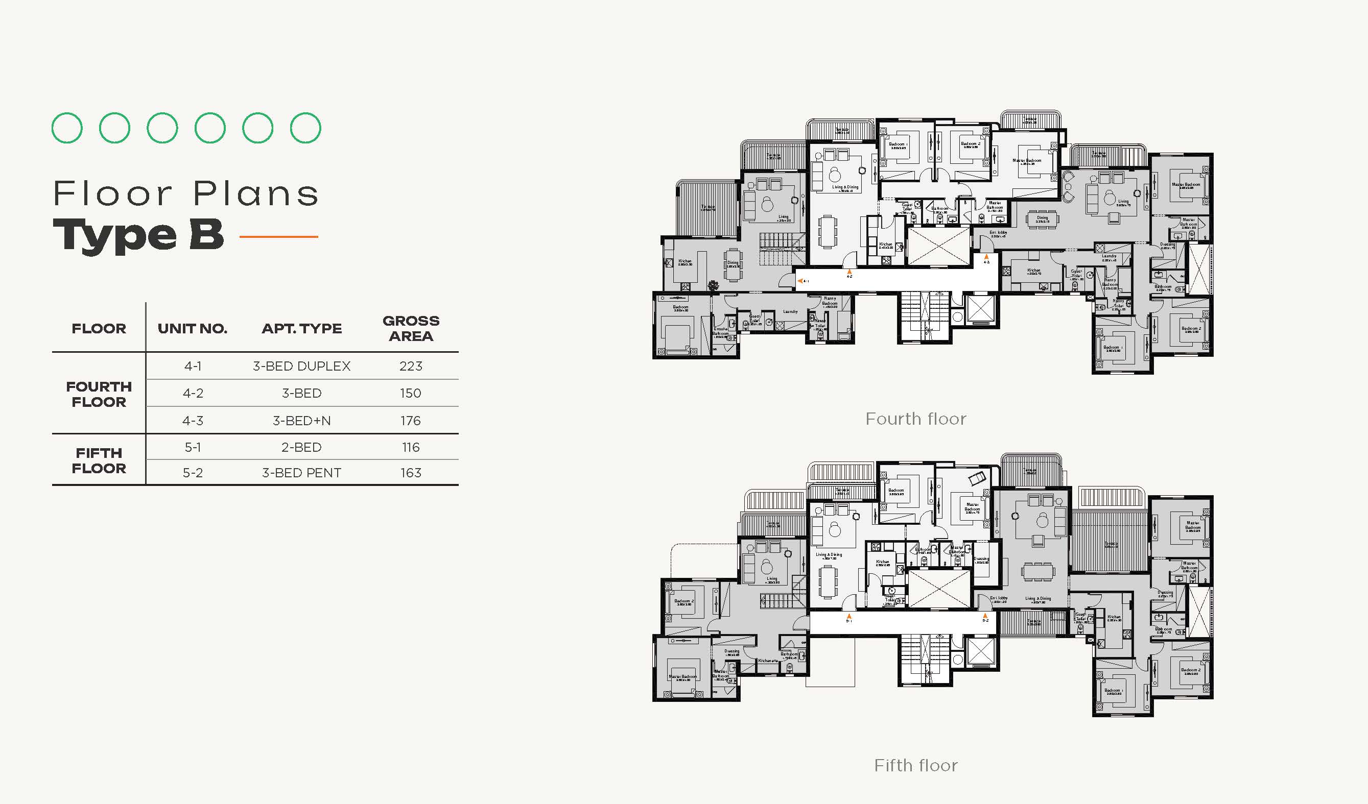 Floor plan for duplex at O West Orascom