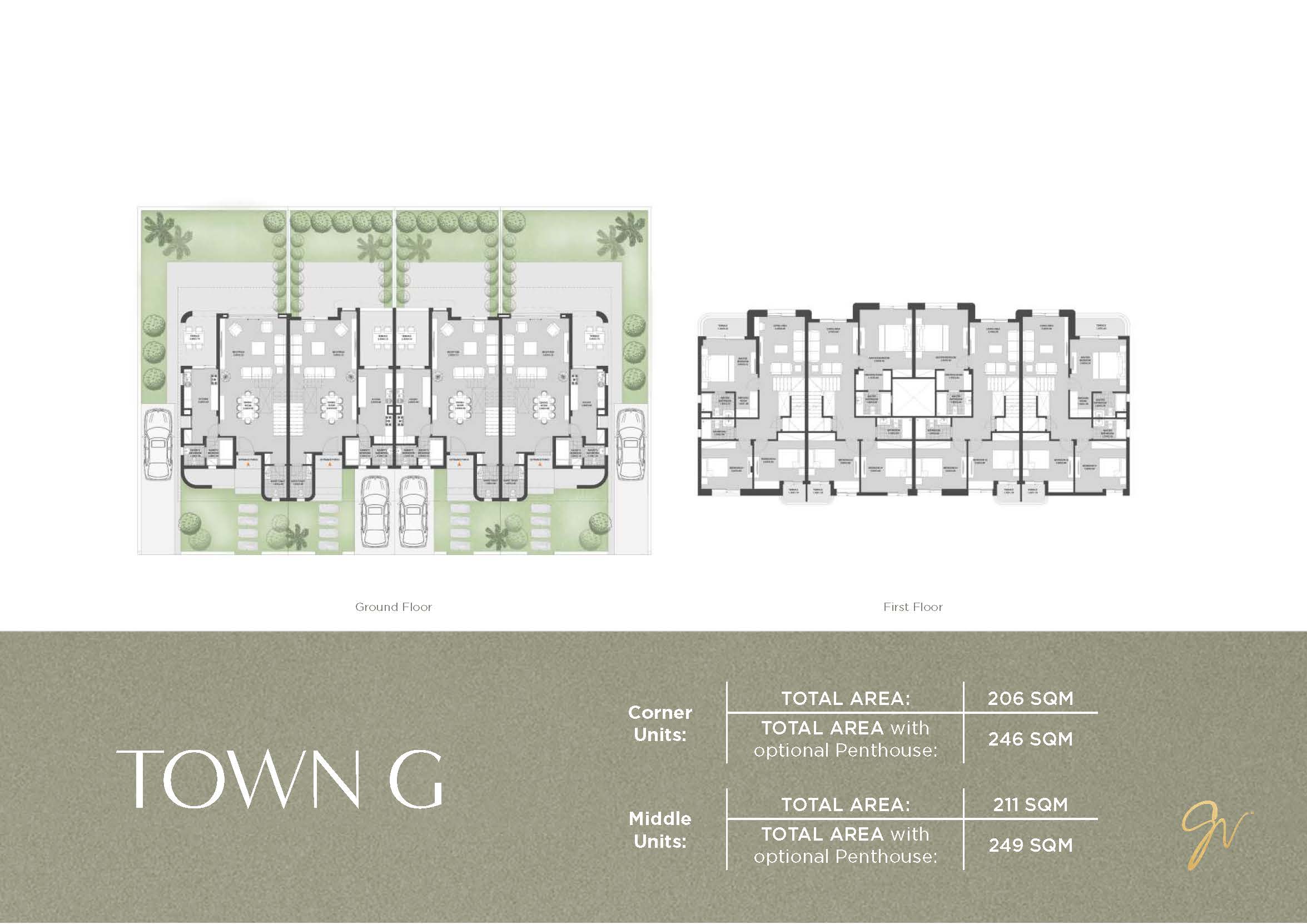 Floor plan for townhouse at O West Orascom