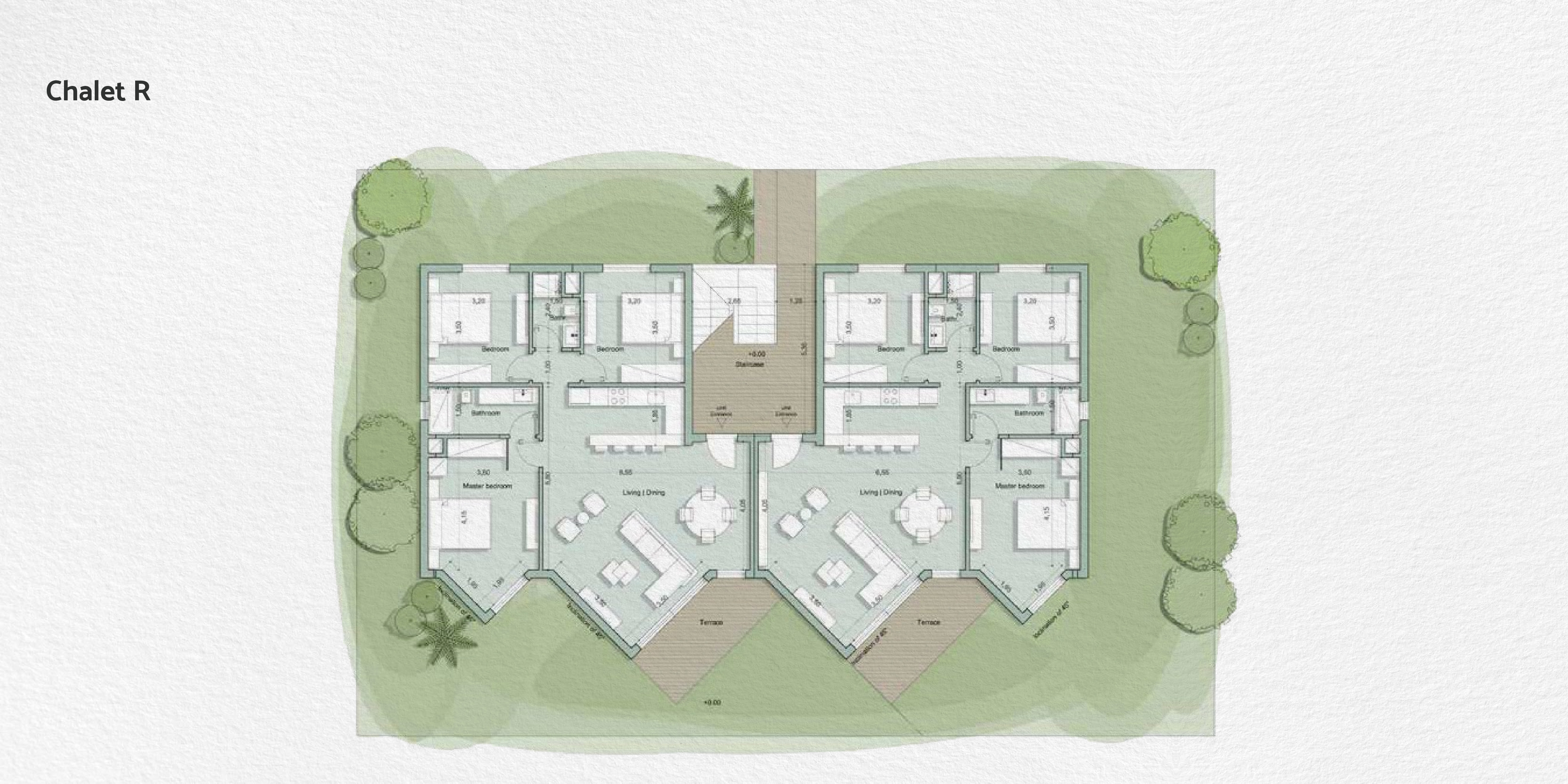 Floor plan for chalet at Il Monte Galala