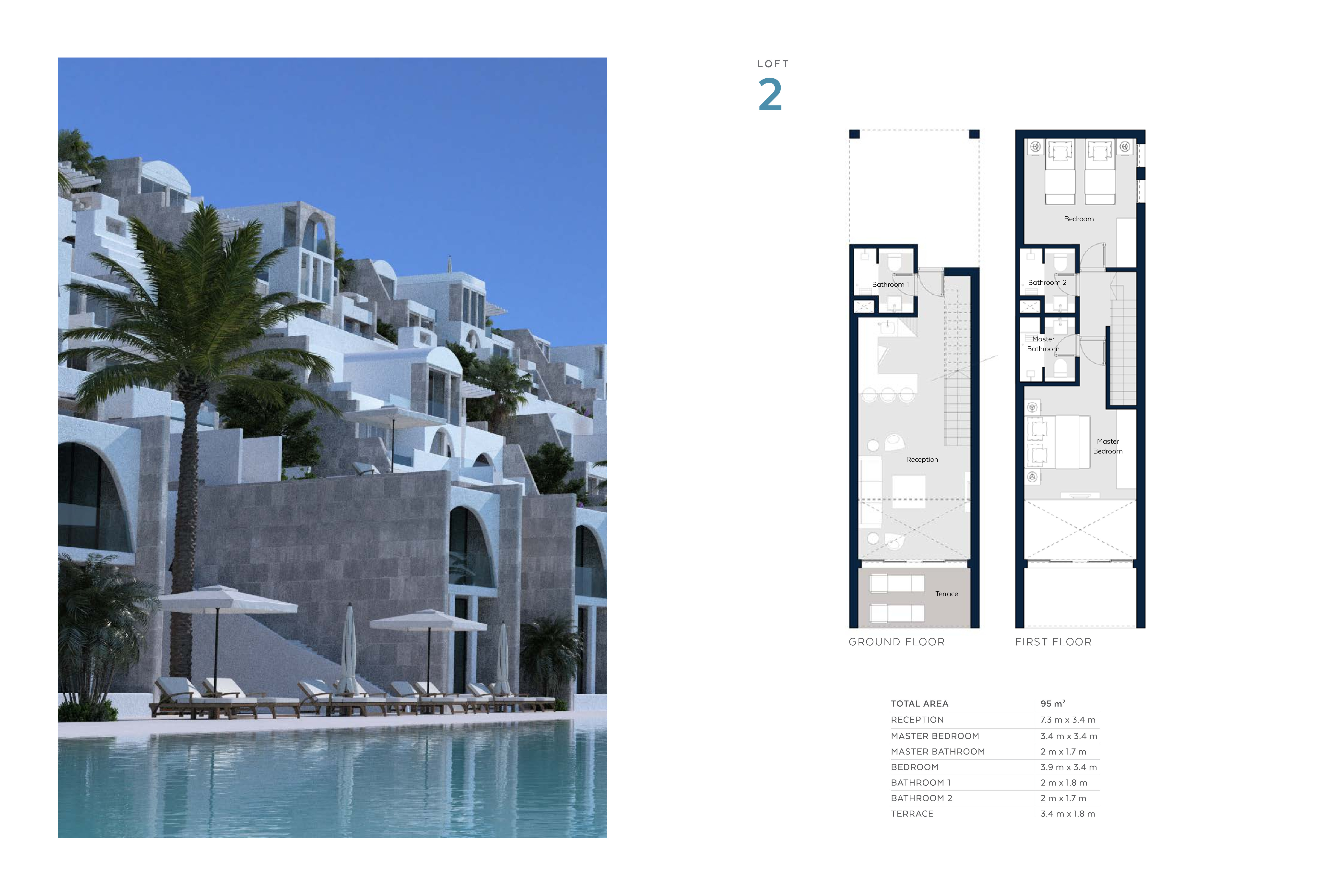 Floor plan for chalet at Il Monte Galala