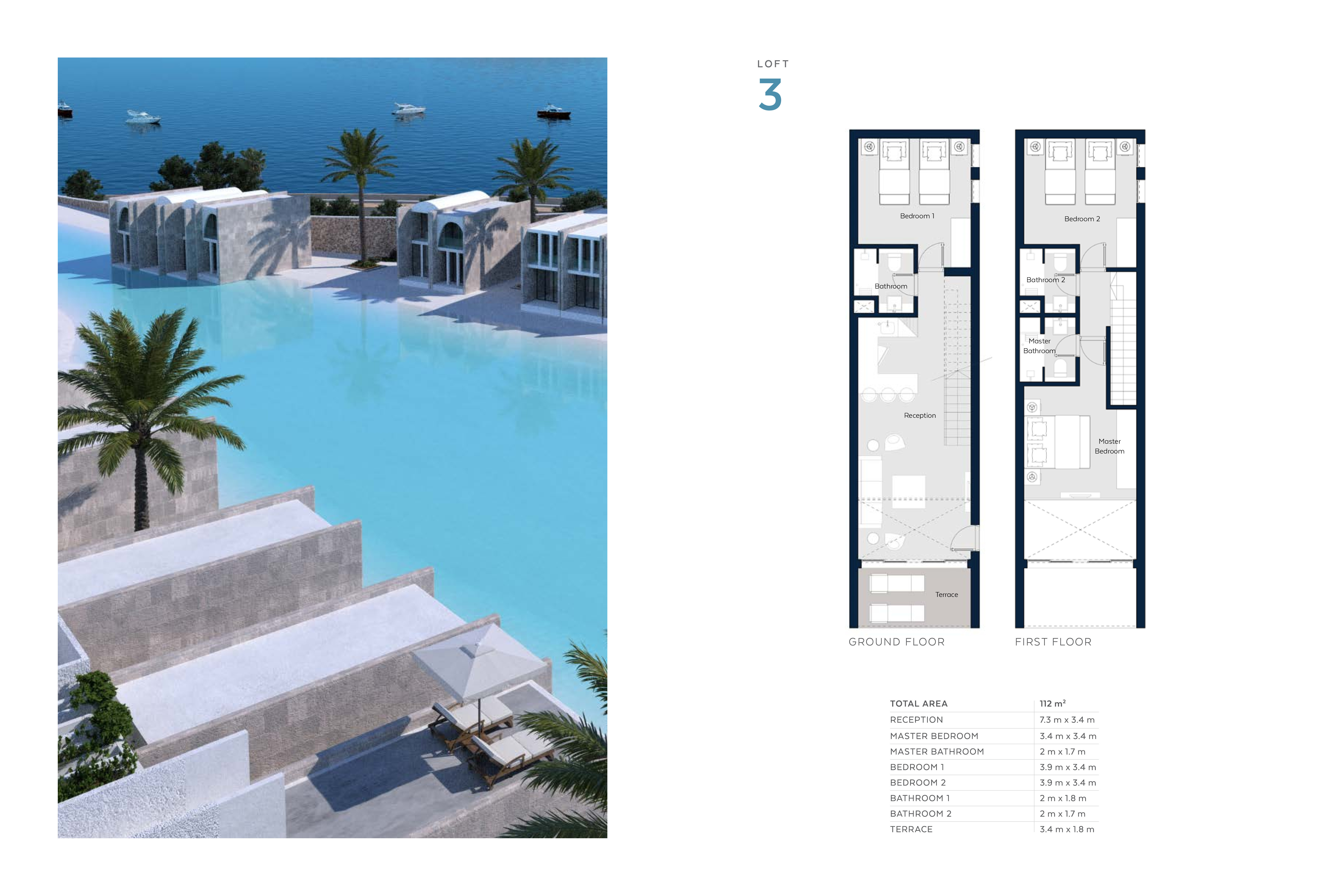 Floor plan for chalet at Il Monte Galala