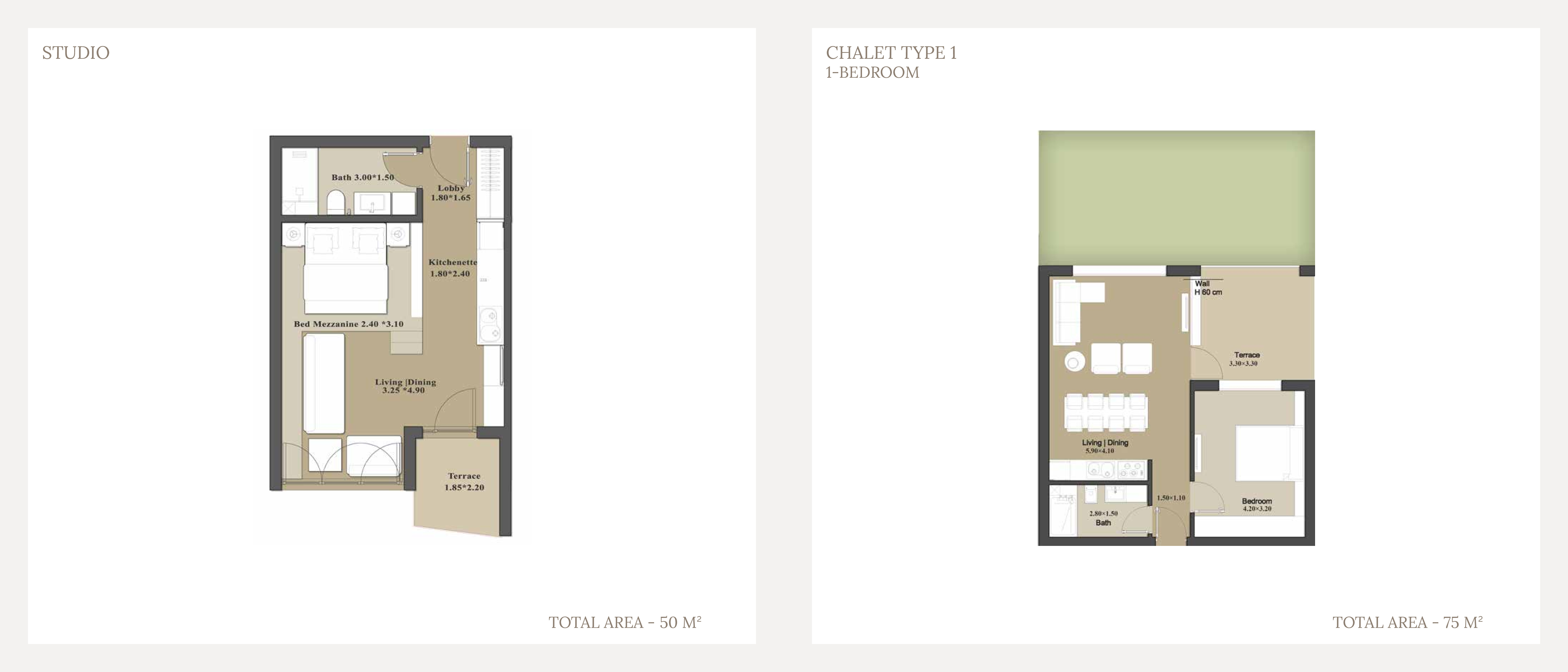 Floor plan for apartment at Il Monte Galala