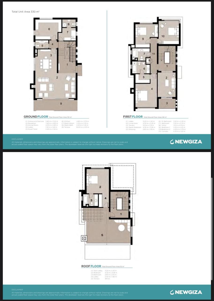 Floor plan for villa at New Giza