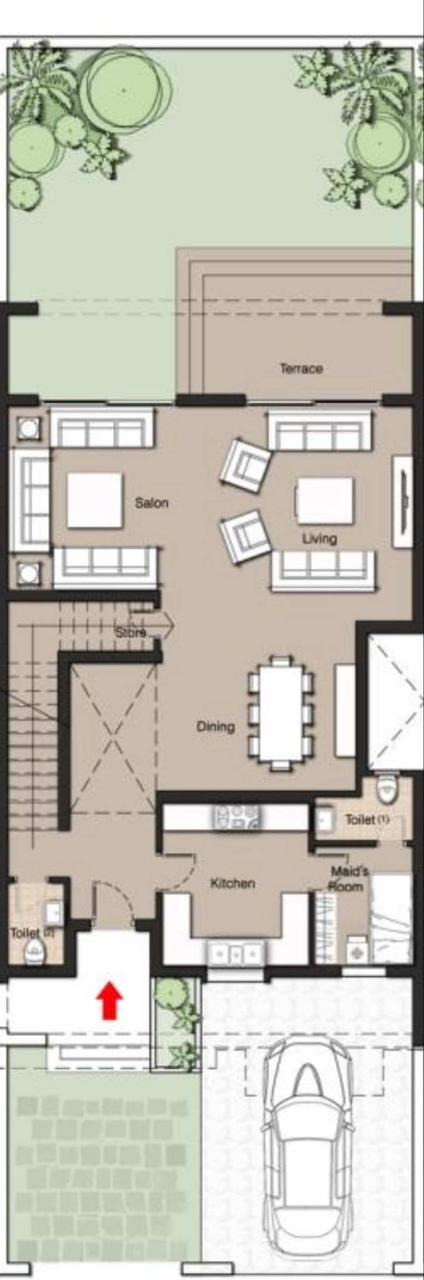 Floor plan for townhouse at Taj City