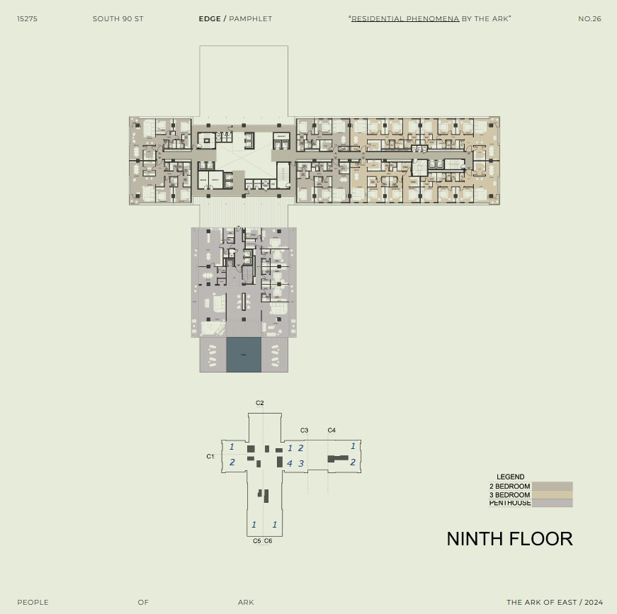 Floor plan for penthouse at Edge