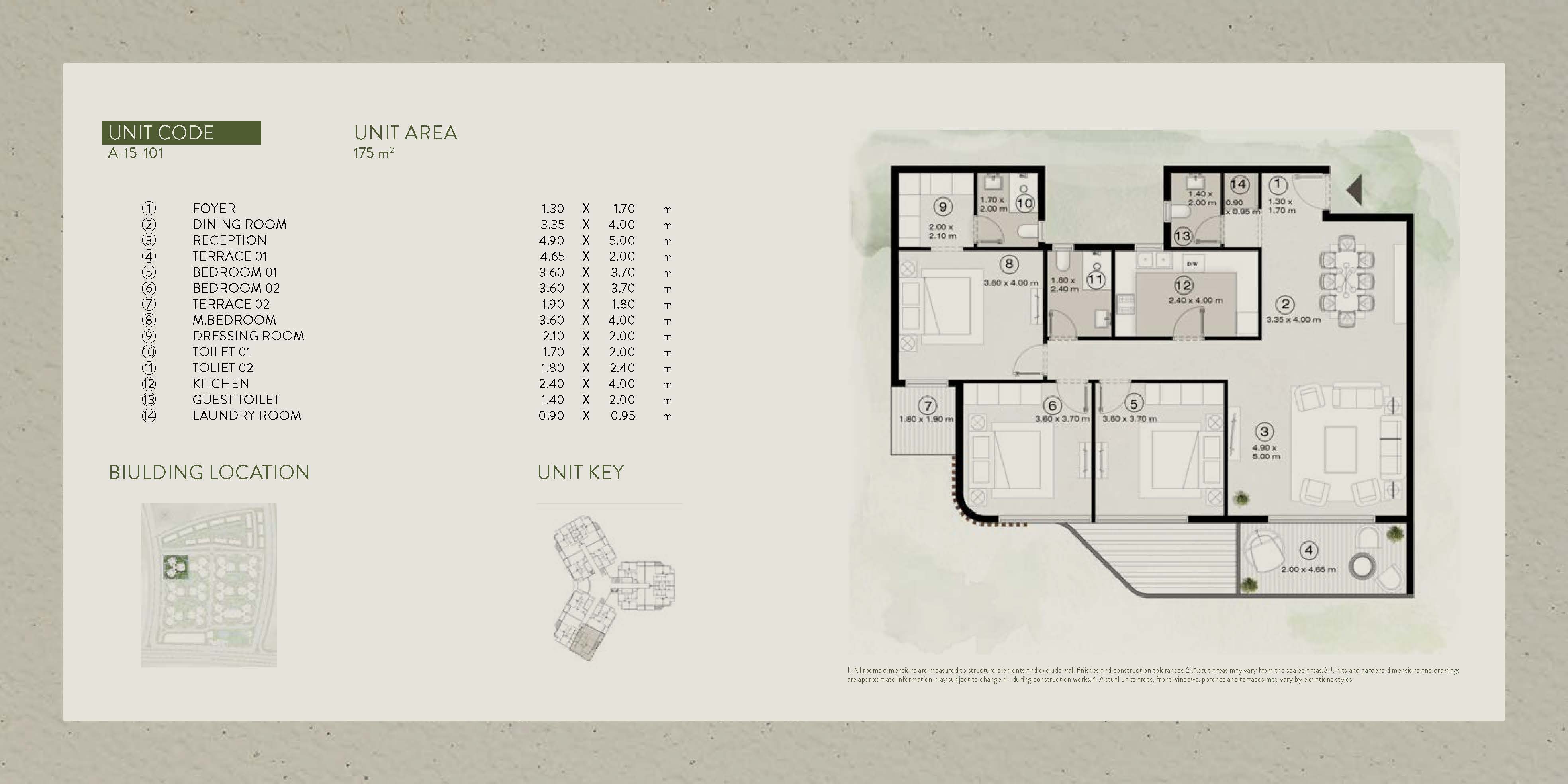 Floor plan for apartment at The Islands