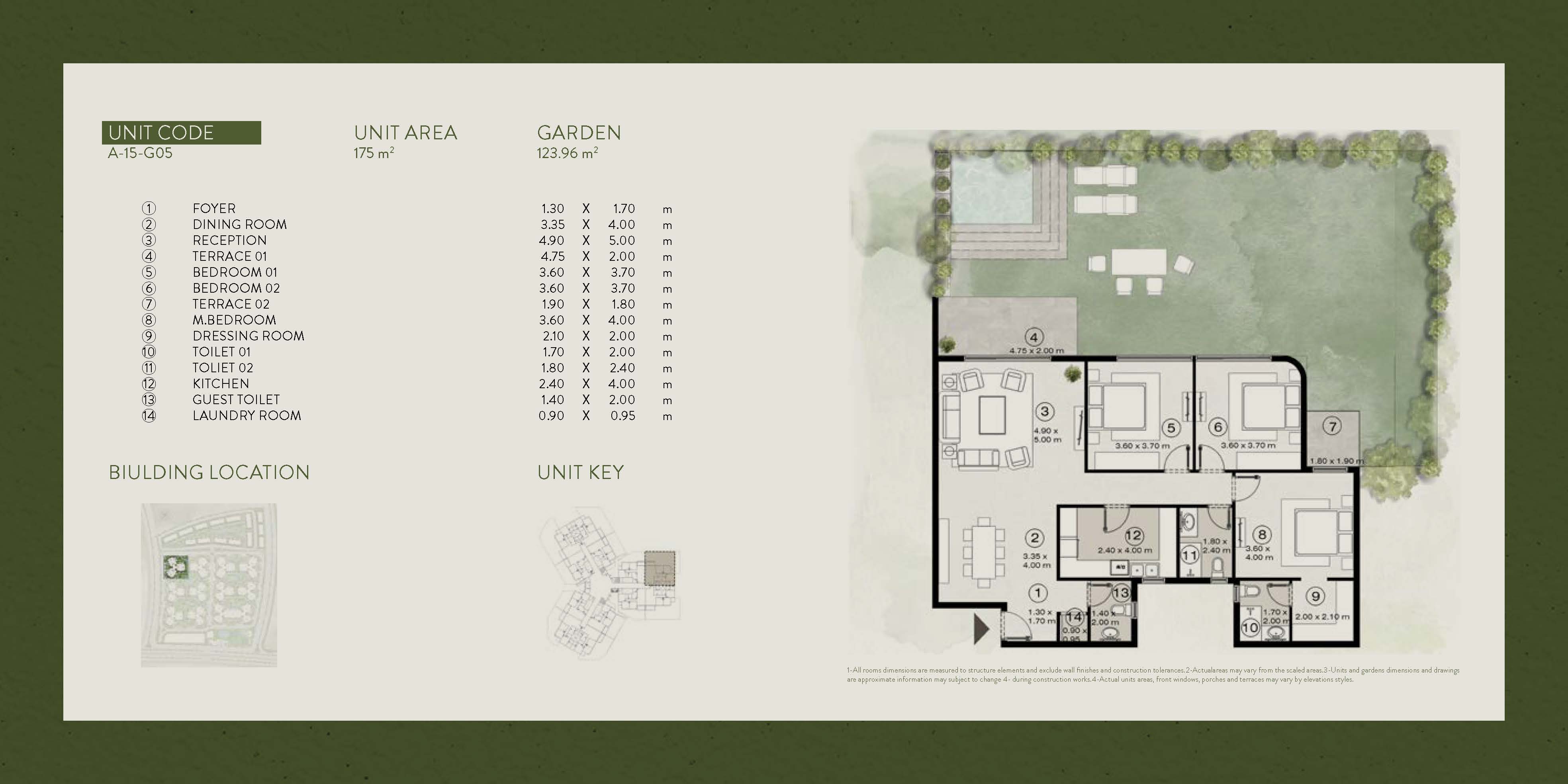 Floor plan for apartment at The Islands