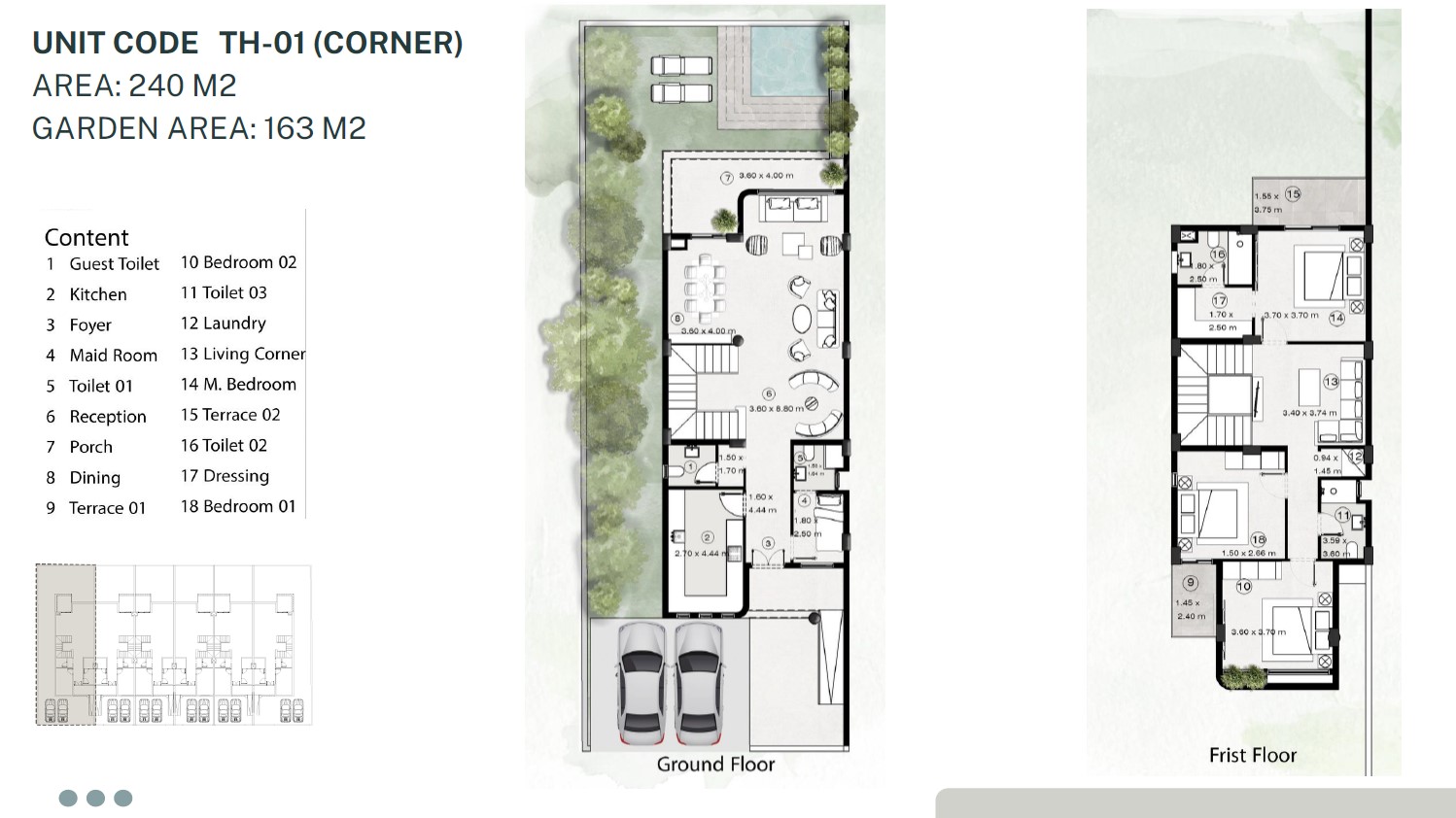 Floor plan for townhouse at The Islands