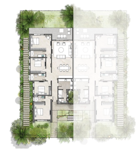 Floor plan for chalet at Silversands