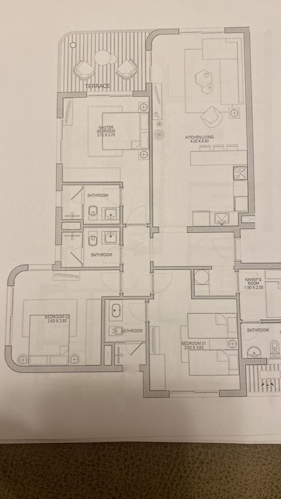 Floor plan for chalet at June