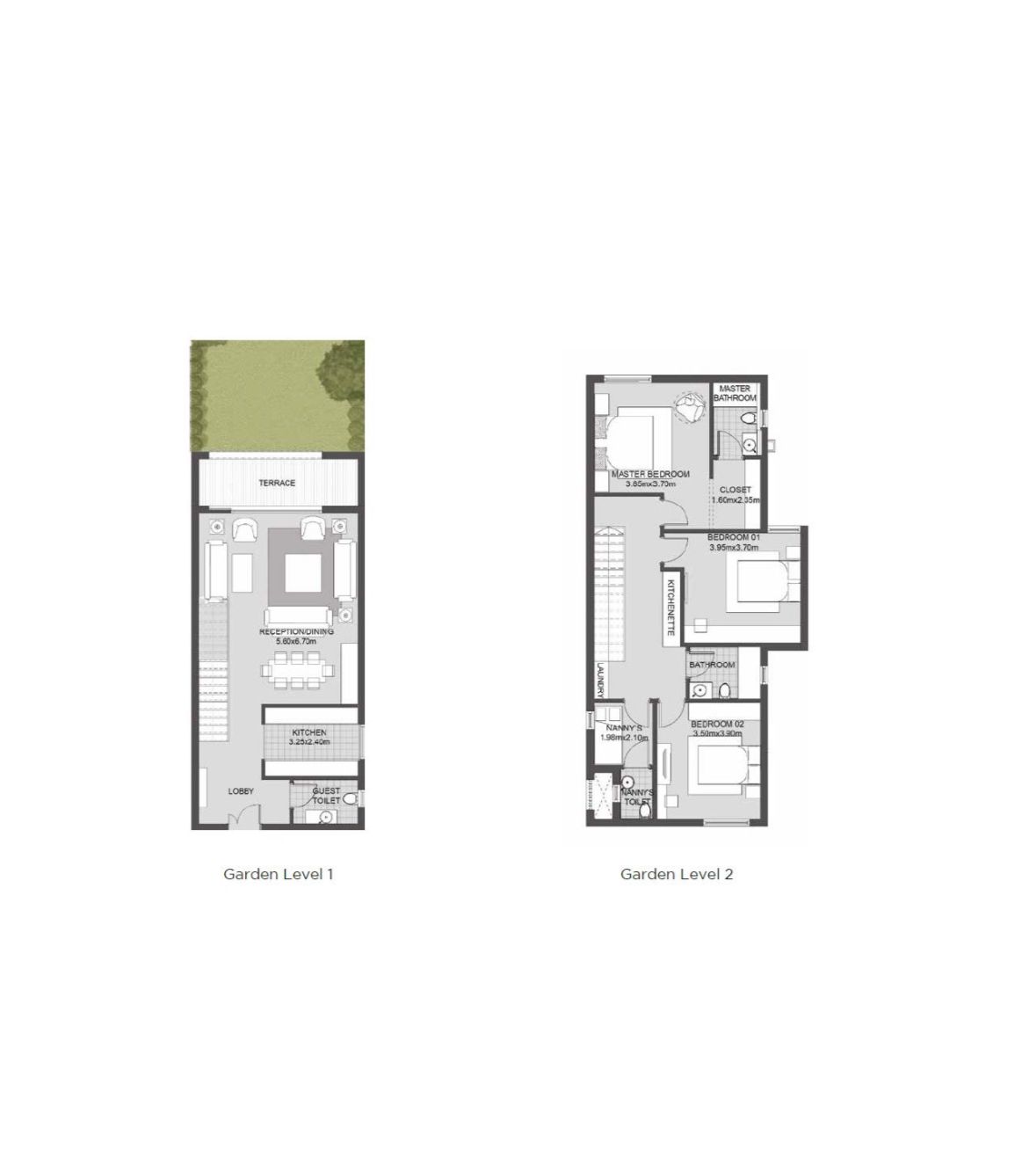 Floor plan for duplex at SODIC East