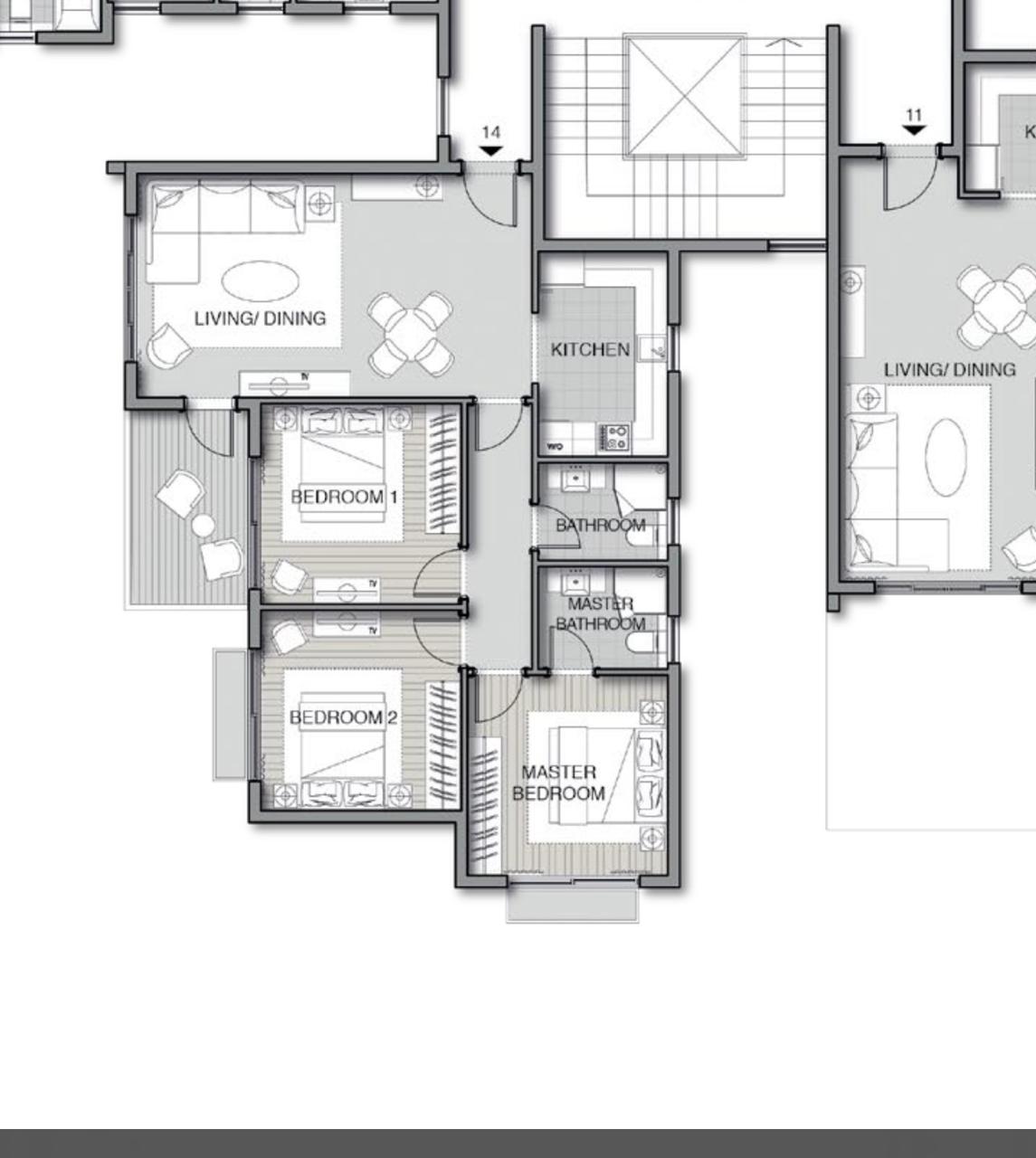 Floor plan for apartment at Noor Capital Gardens